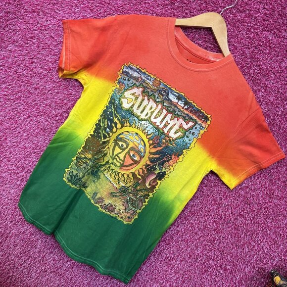 Sublime Rastafari Style Tricolored tiedye Rock Tee size small - Picture 3 of 5